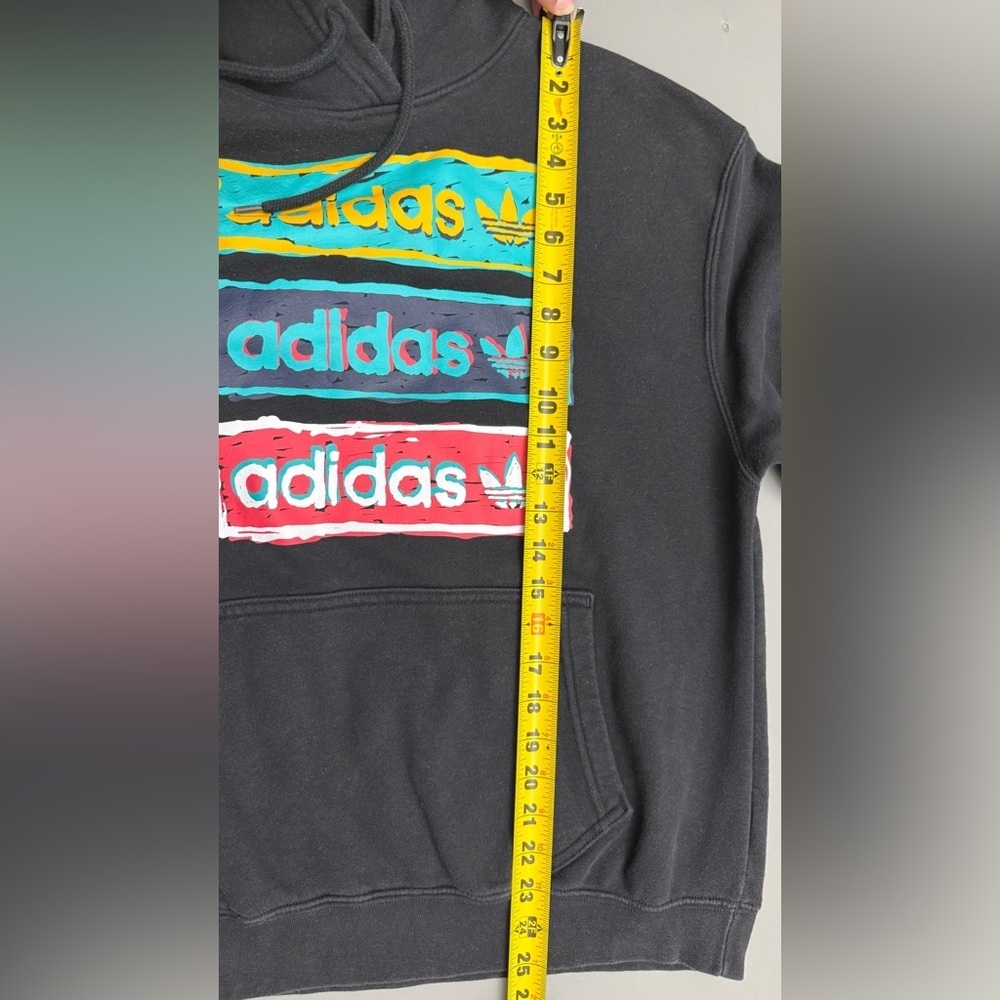 Adidas Black Hoodie with Colorful Logo Unisex - Picture 12 of 13